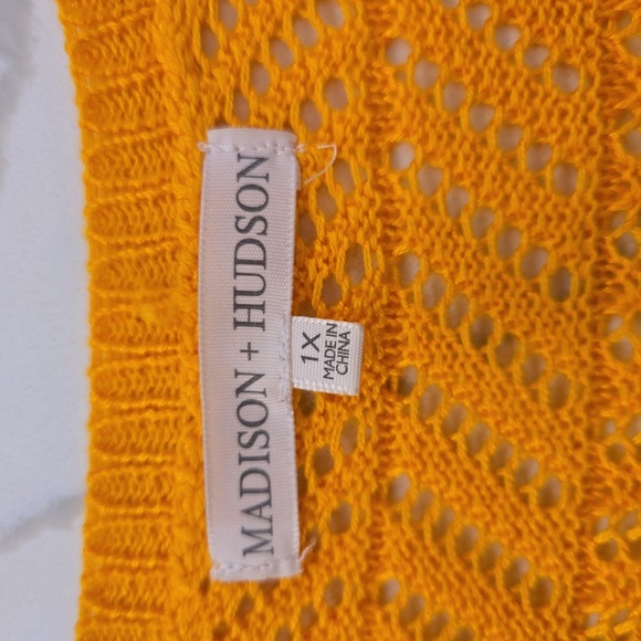 Madison & Hudson V Neck Crochet Maxi Dress Orange Womens Size 1X - Picture 6 of 9